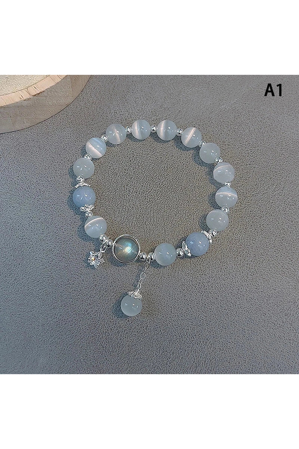 Aesthetic Opal Sea Blue Crystal Bracelet A1 Shoptery