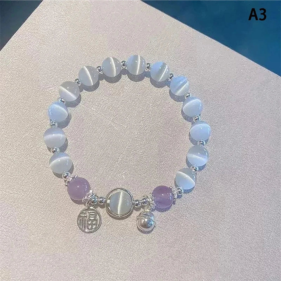 Aesthetic Opal Sea Blue Crystal Bracelet A3 Shoptery