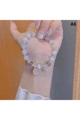 Aesthetic Opal Sea Blue Crystal Bracelet A6 Shoptery