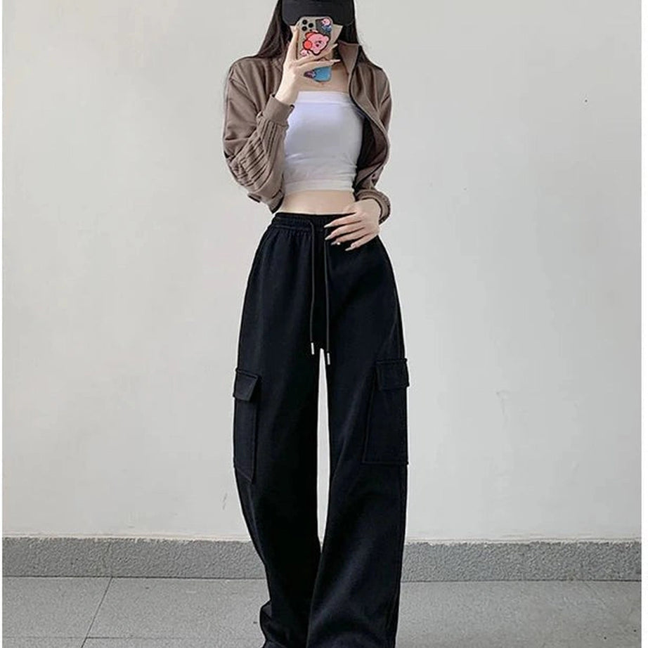 Y2k Oversized Cargo High Waist Pants Shoptery