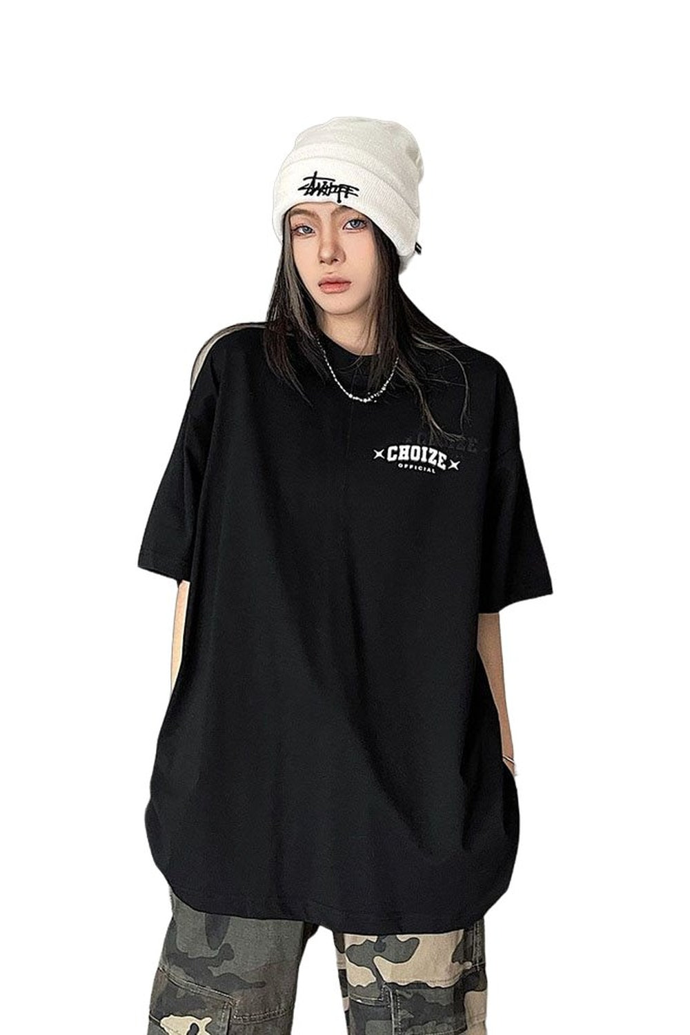 Oversized Graphic Cotton T-shirt - T-shirts