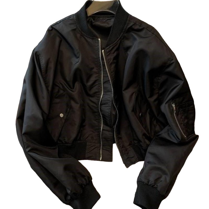 Oversized Vintage Bomber Jacket - Coats & Jackets