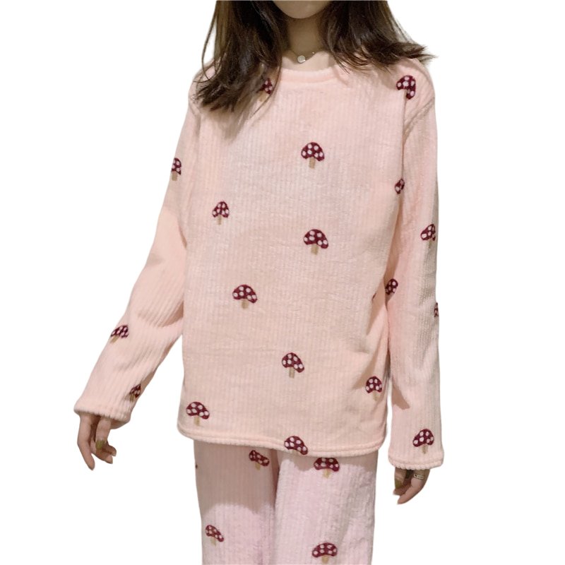 Pajama Sets Mushroom Print - Pajamas