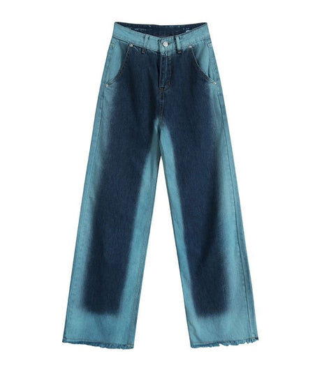 Panelled Baggy Wide Leg Jeans - Jeans