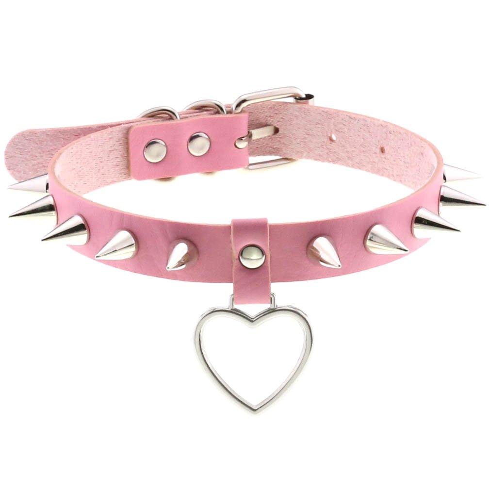 Pastel Goth PU Leather Choker - Necklaces