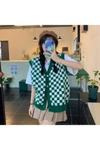 Fall Pastel Plaid Knit Sweater Shoptery