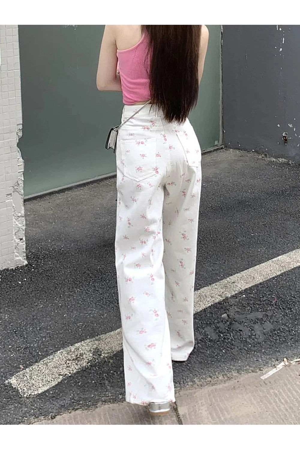 Petal Waltz Wide-Leg Pants Shoptery