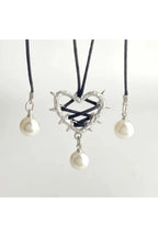 Kawaii Pink Bow Metal Heart Necklace C4436-3 Shoptery