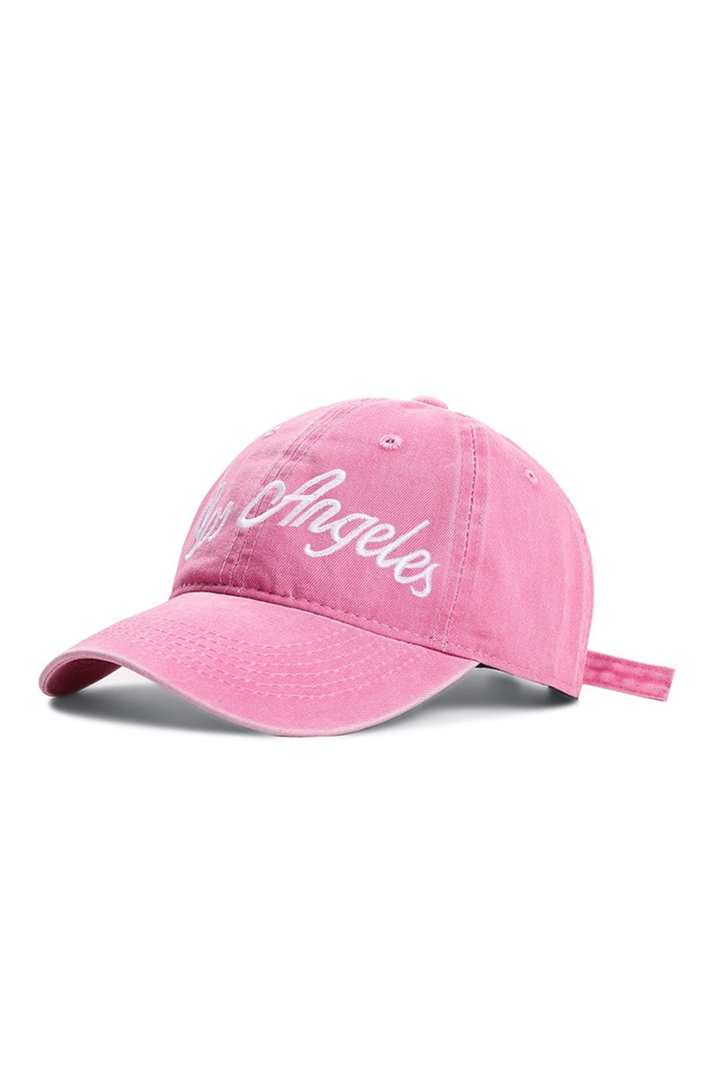 Pink Embroidered Baseball Cap - Hats