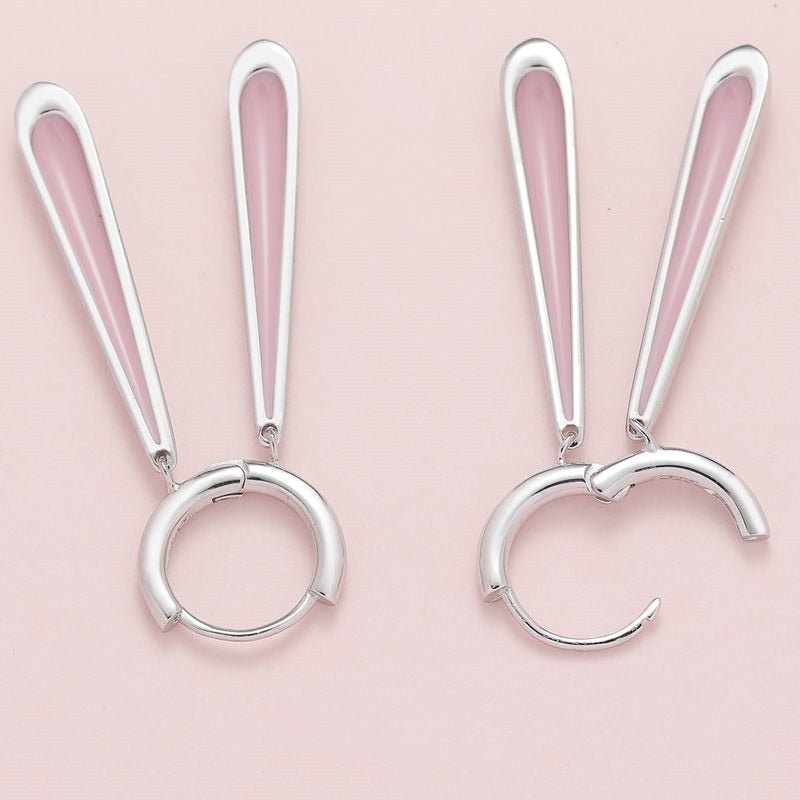 Pink Rabbit Ears Party Earrings - Earrings