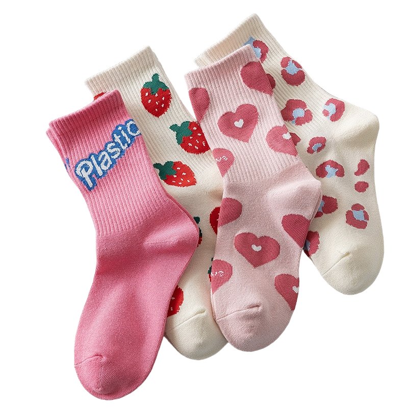 Pink Strawberry Softie Socks - Socks