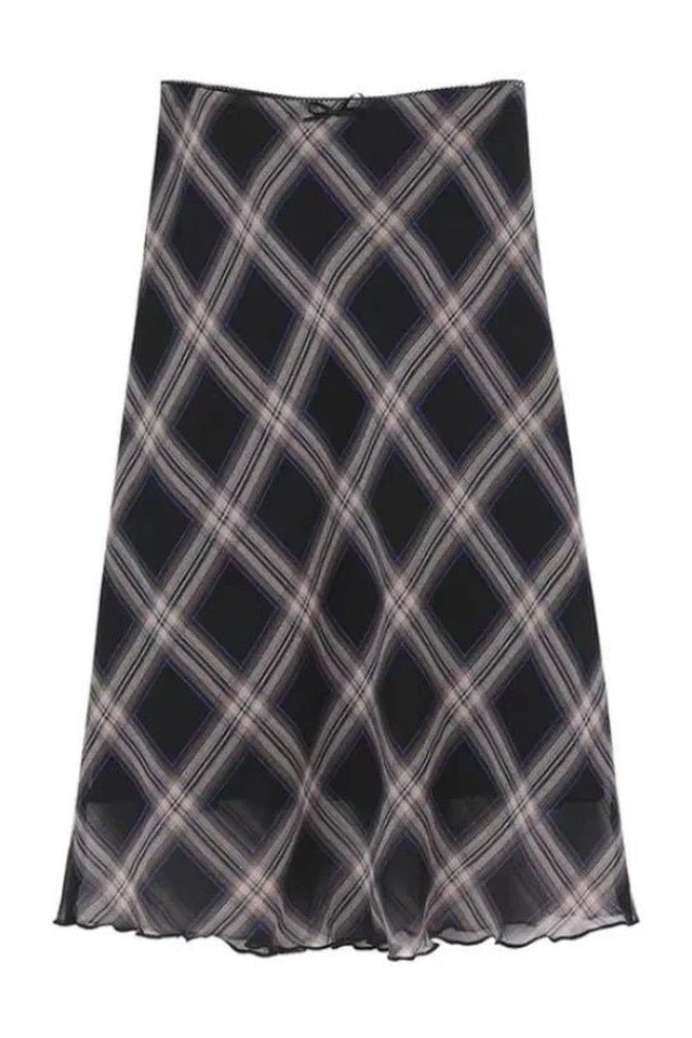 Retro Plaid High Waist Midi Skirt Picture Shoptery