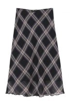 Retro Plaid High Waist Midi Skirt Picture Shoptery