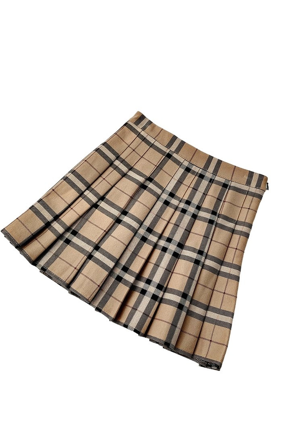 Plaid Pleated Mini Skirt - Skirts