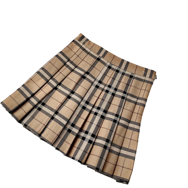 Plaid Pleated Mini Skirt - Skirts