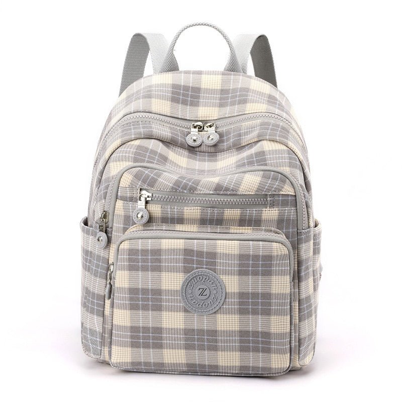 Plaid Women's School Backpack - 0