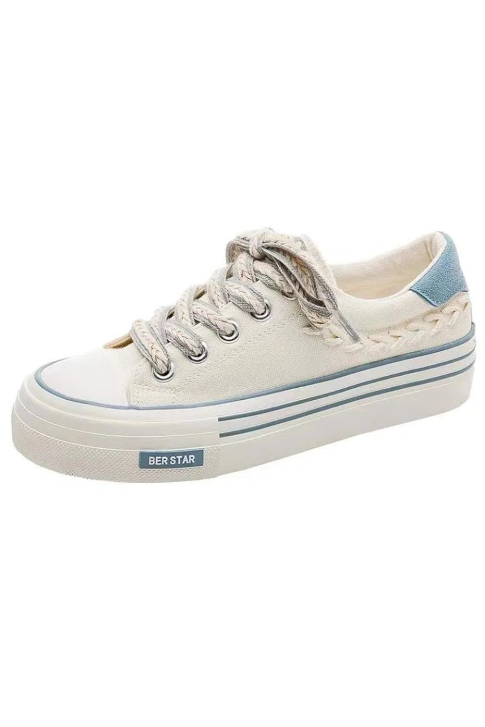 Aesthetic Platform Chunky Canvas Sneakers Shoptery