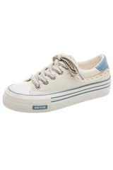 Aesthetic Platform Chunky Canvas Sneakers Shoptery