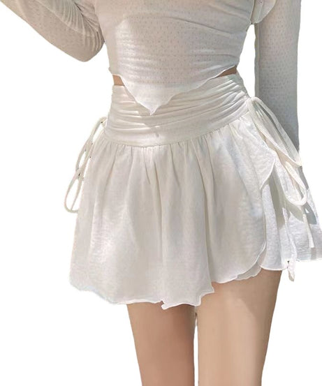 Preppy Cute White Mini Skirt - Skirts