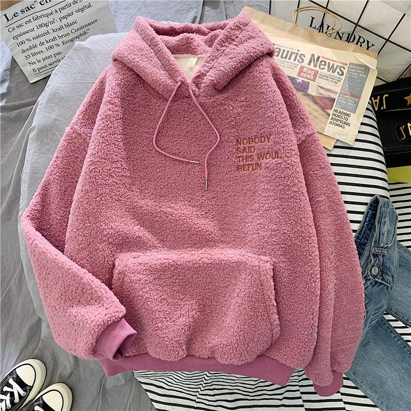 Preppy Pastel Plush hoodie - Hoodies