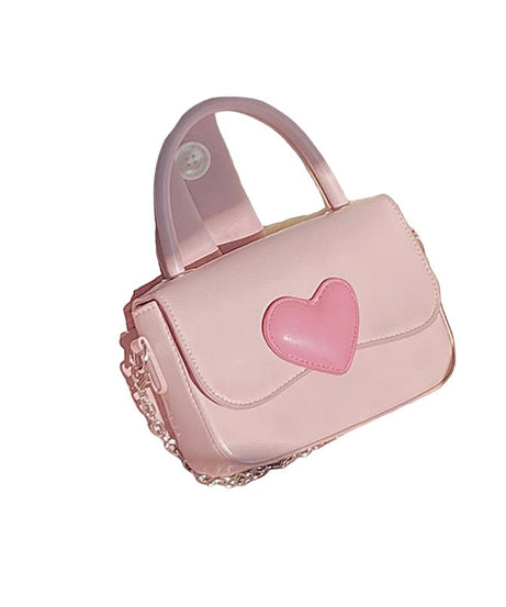 Preppy Pink Heart Shoulder Bag - Bags