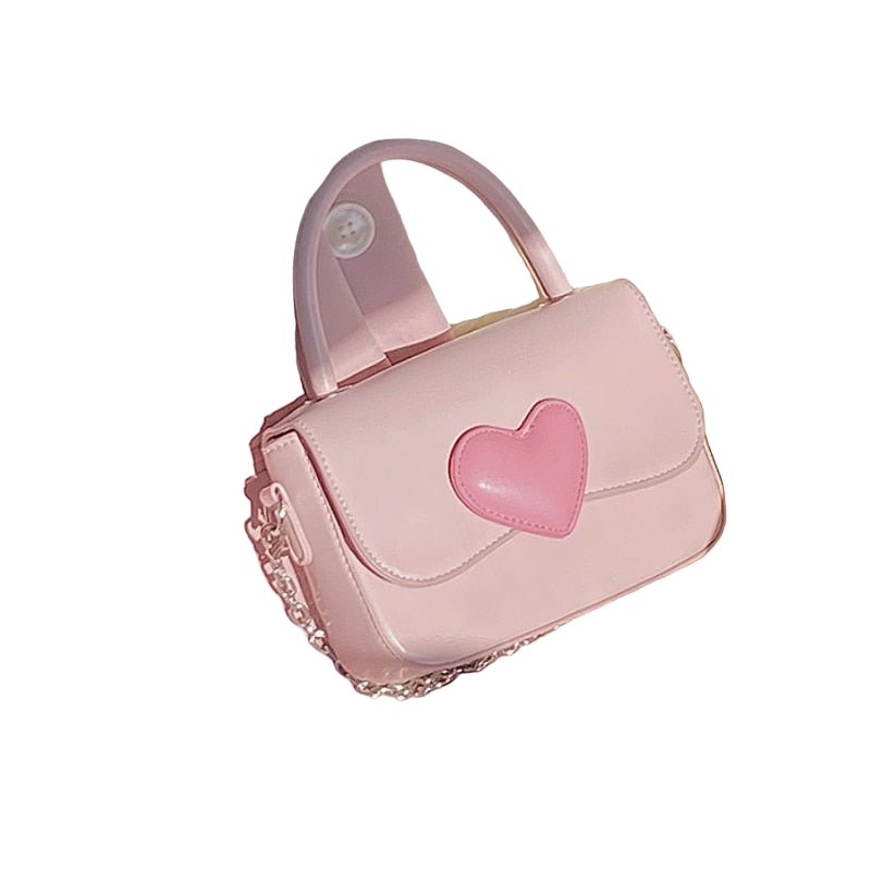 Preppy Pink Heart Shoulder Bag - Bags