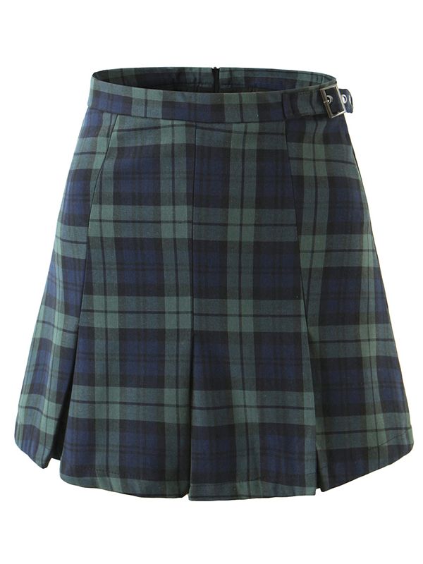 Preppy Plaid Mini Skirt - Skirts