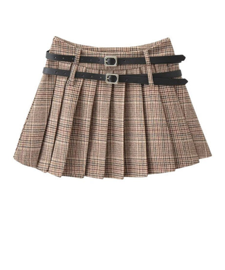 Preppy Plaid Skirt - Skirts
