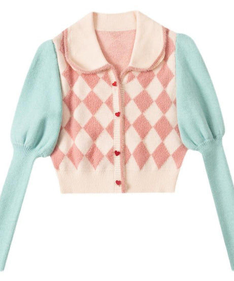 Preppy Style Crop Knit Cardigans - Cardigans