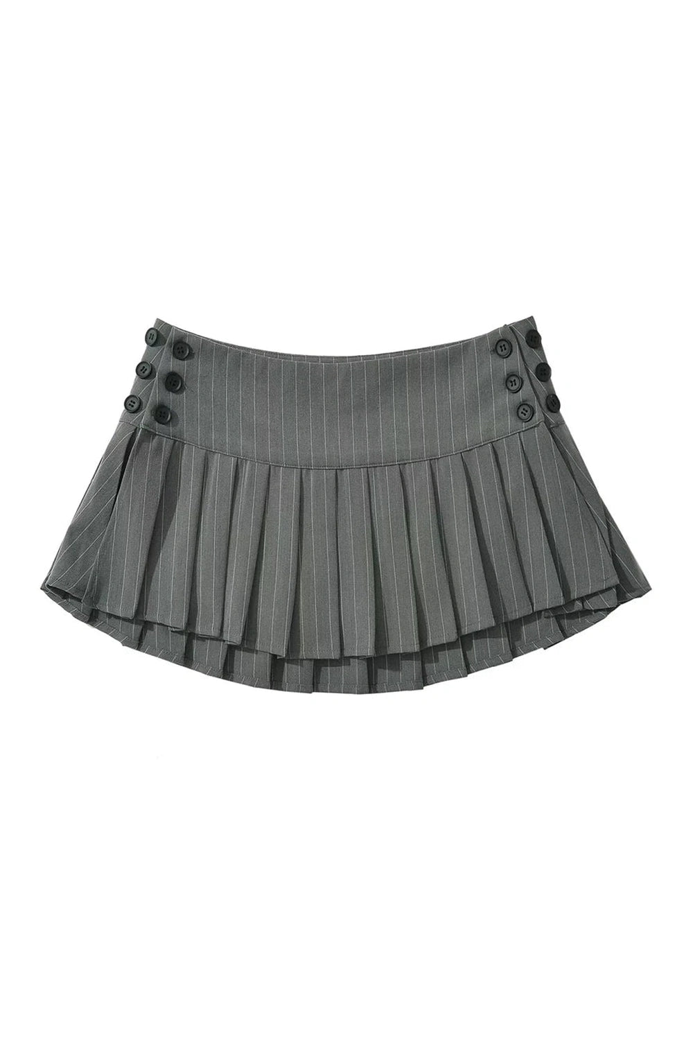 Retro Preppy Style Plaid Pleated Mini Skirt as2-Asian size Shoptery