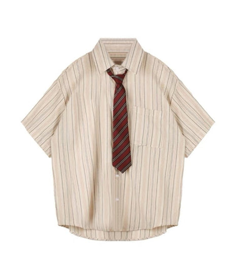 Preppy Style Stripe Shirt -