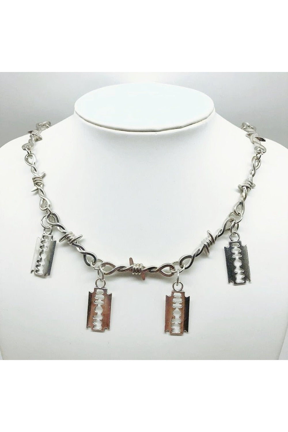 Edgy Punk Blade Necklace Shoptery