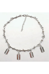 Edgy Punk Blade Necklace Shoptery