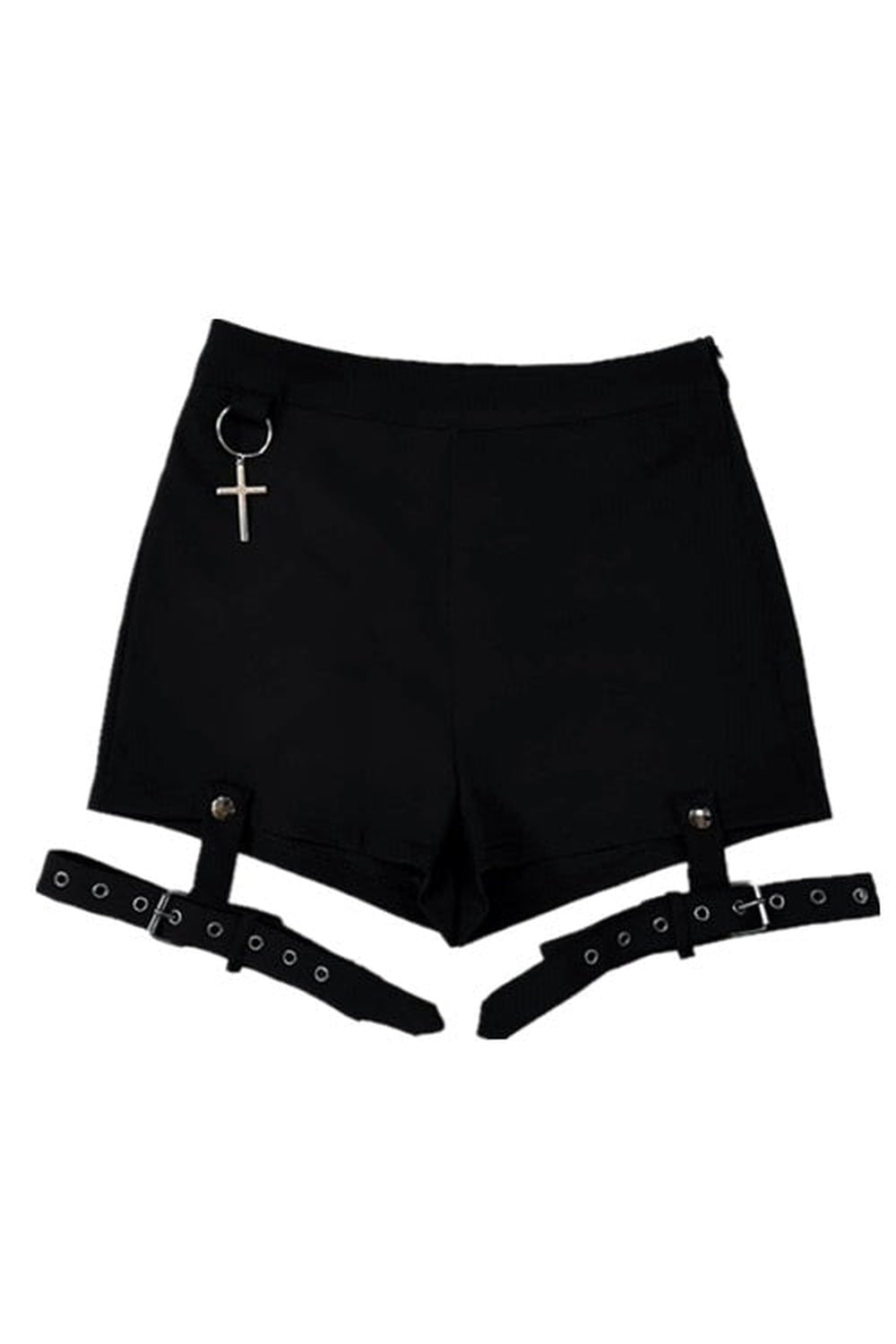 Punk & Egirl Cross Ring Shorts - Shorts