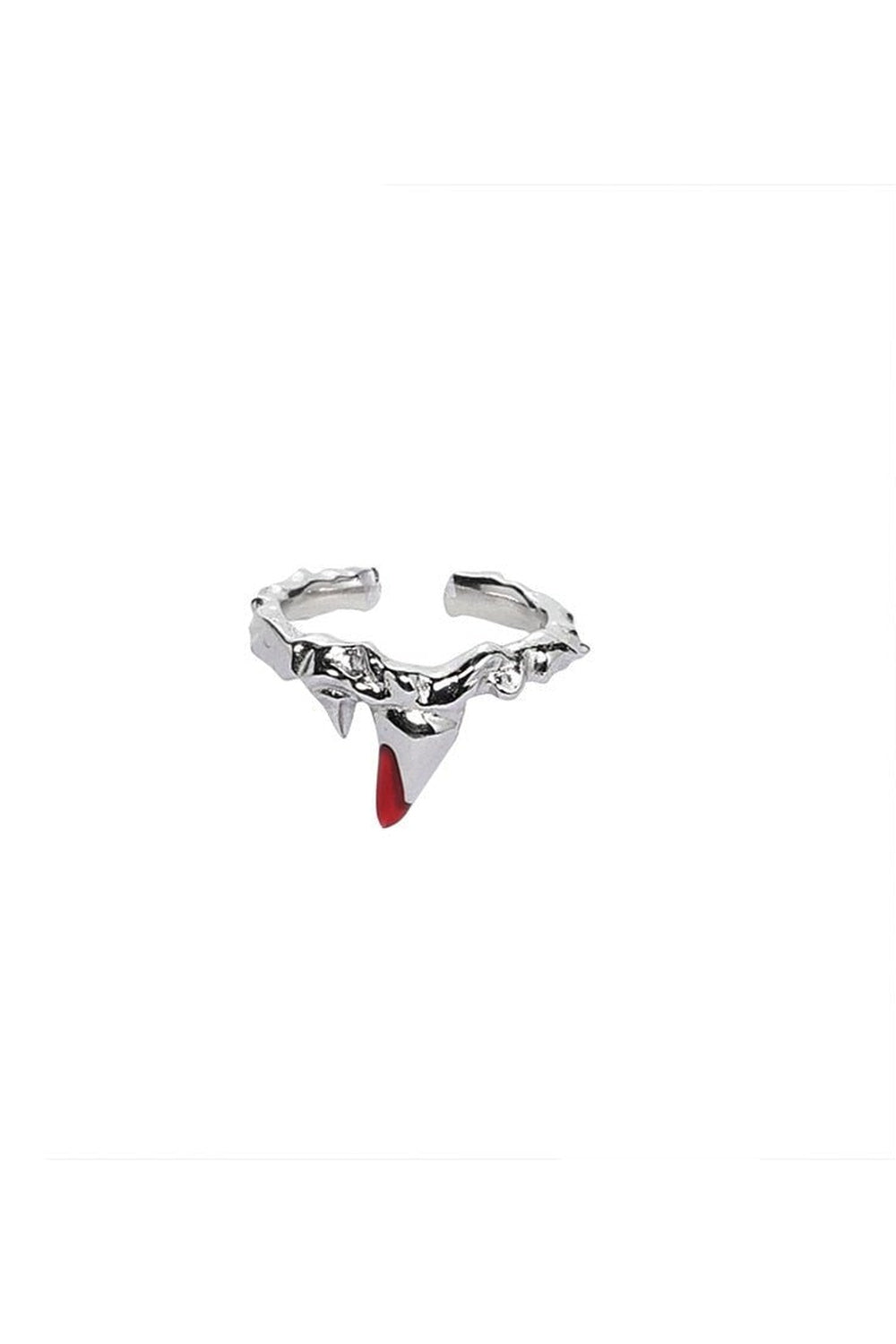 Edgy Punk Geometric Red Ring Resizable R2395 Shoptery