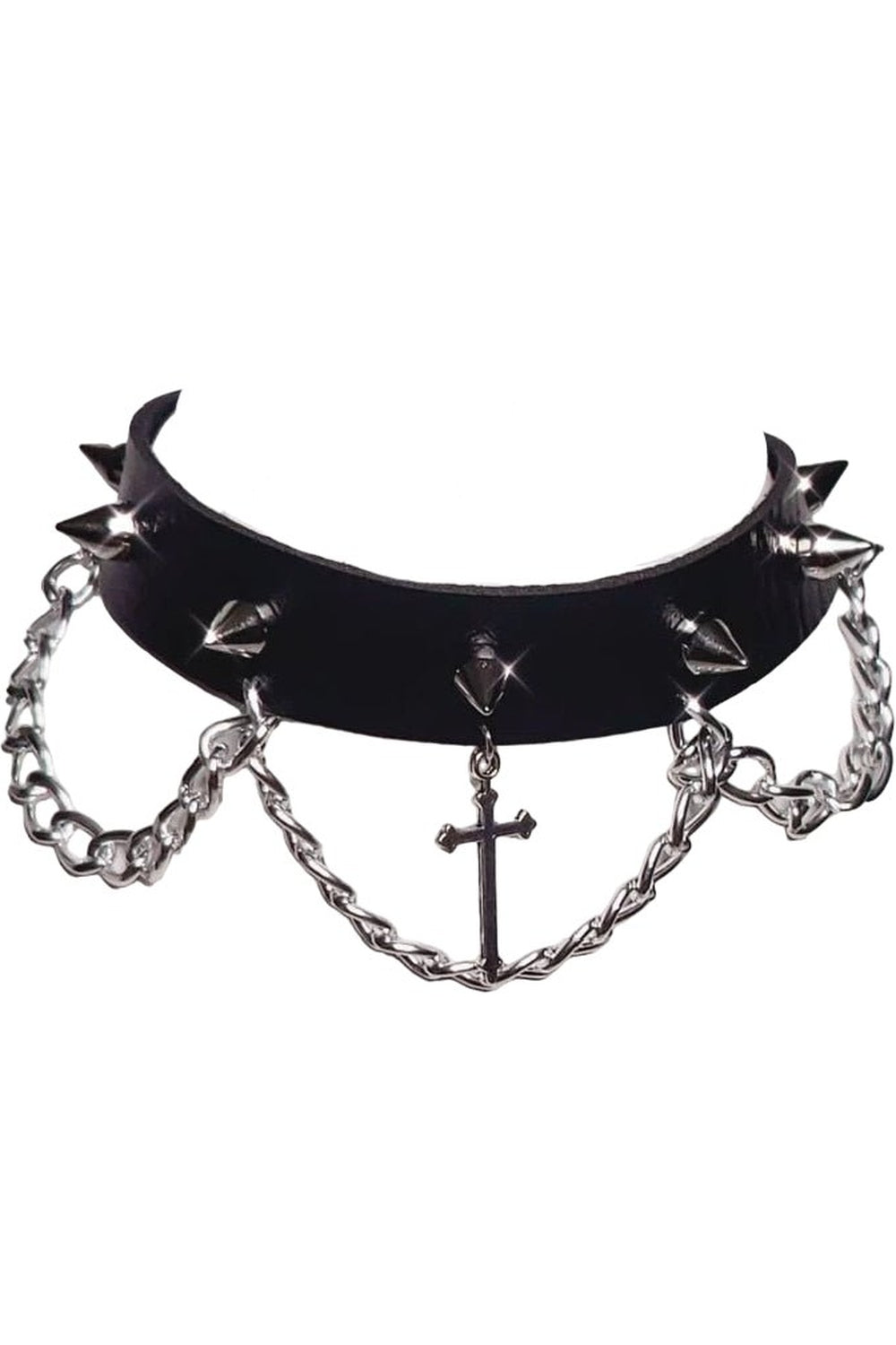 Punk Goth Cross Choker -