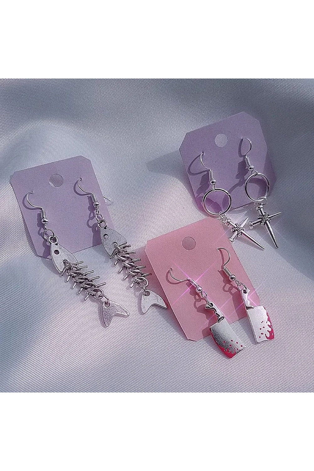 Punk Goth Stainless Earrings - Earrings