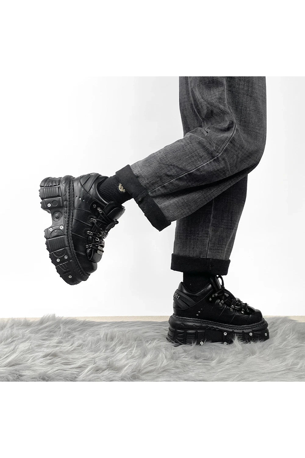 Alt Punk Lace-up Ankle Sneakers Shoptery