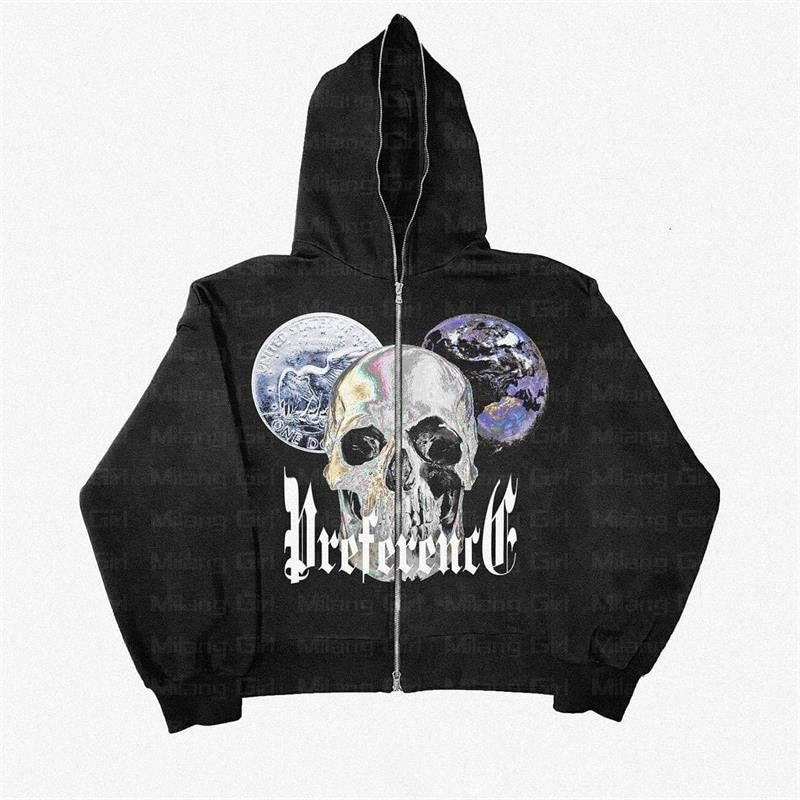 Punk Skull Sweatshirt - Sweatshirts