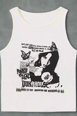 Alt Rebel Echoes Tank Top WHITE Shoptery