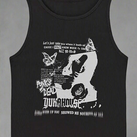 Alt Rebel Echoes Tank Top black Shoptery