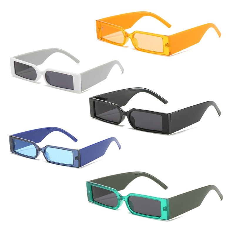 Rectangle Frame Black Shades Sunglasses - Sunglasses