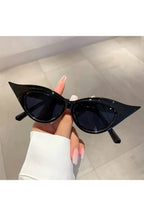 Retro Cat Eye Trendy Sunglasses black-black CN as picture shows Shoptery