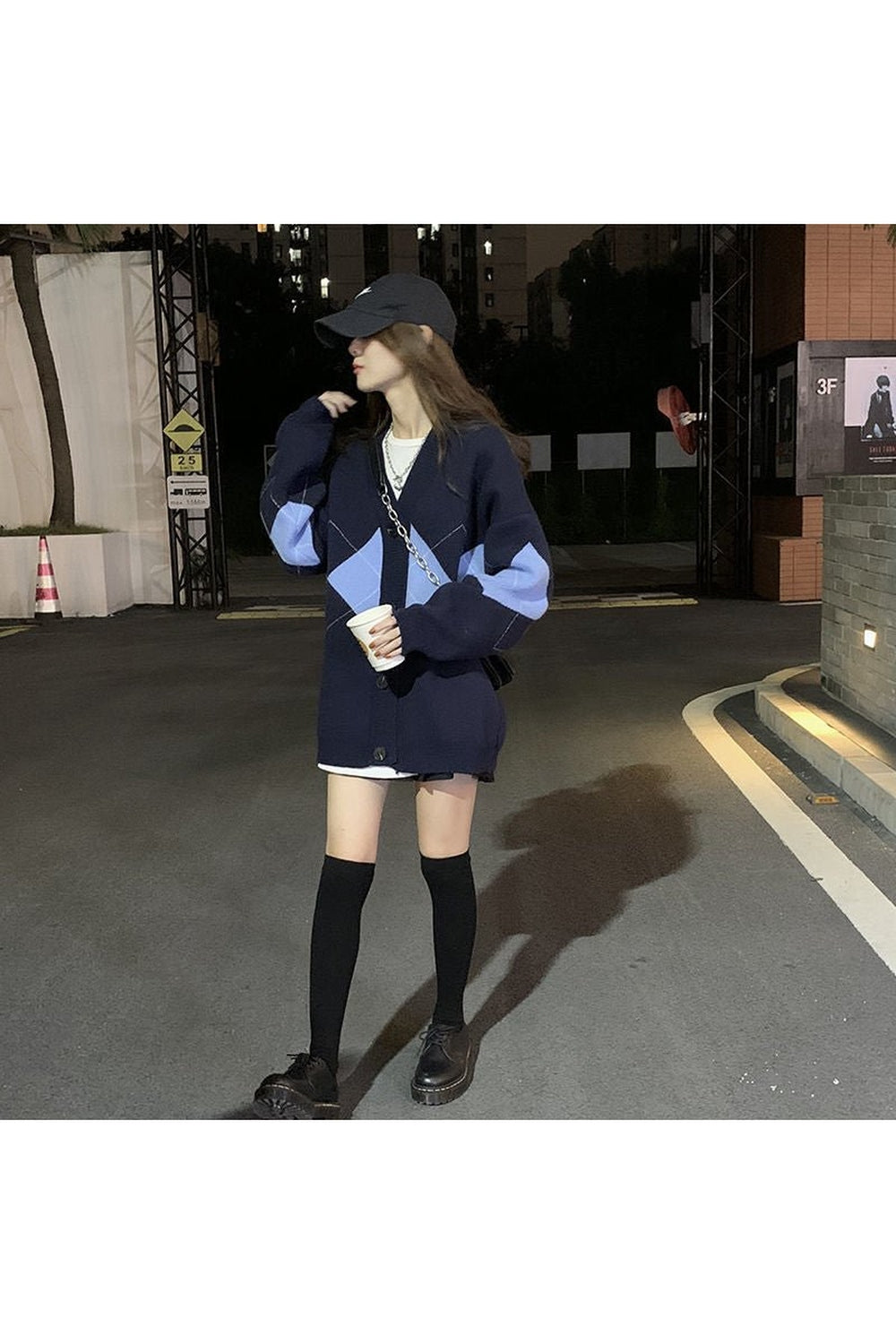 Fall Retro Collage Cardigan Shoptery