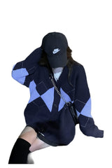 Fall Retro Collage Cardigan Shoptery