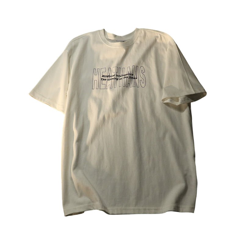 Retro Couple Letter Print T-shirt - T-shirts