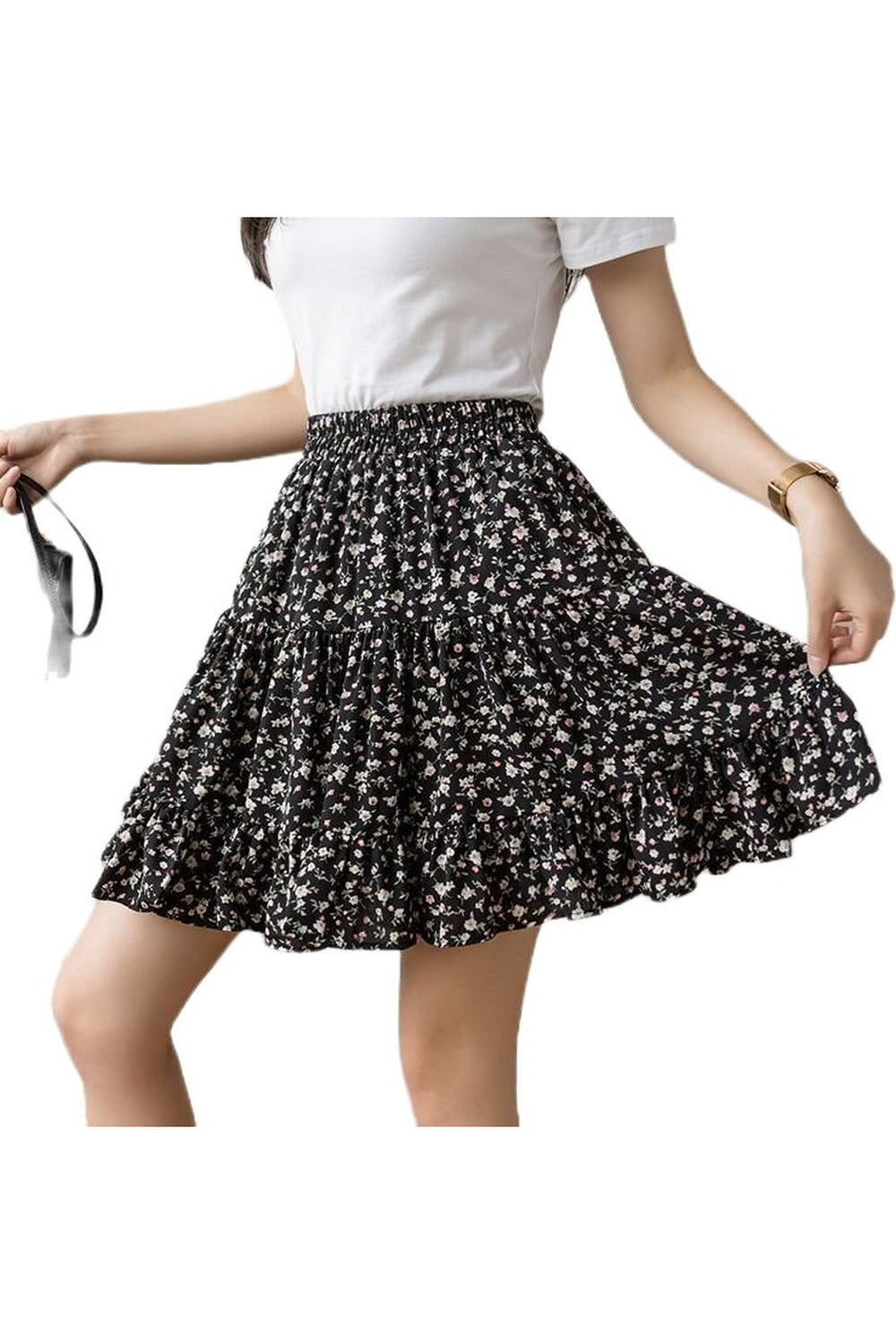 Retro Mini Ruffles Skirt - Skirts