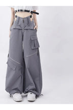 Y2k Multi-Pocket Cargo pants Irregular zipper Shoptery