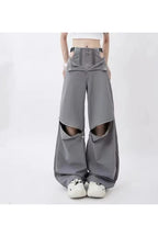 Y2k Multi-Pocket Cargo pants Symmetrical zipper Shoptery