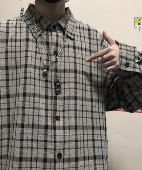 Retro Plaid Grunge Shirt - Shirts